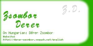 zsombor derer business card